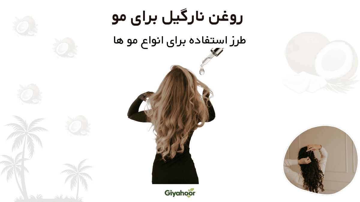خرید روغن نارگیل اصل گیاهور برای رشد سریع مو و درمان خشکی و موخوره